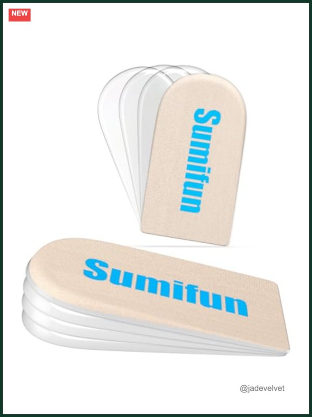 Adjustable Orthopedic Heel Lift Inserts 4-Layer 1 inch for Pain Relief